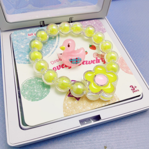 Набор детских украшений 2в1, браслет и кольцо / Цвет МИКС